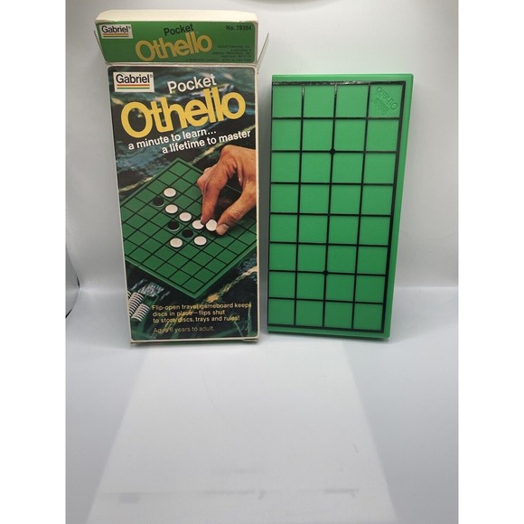 Gabriel Games Vintage 977 Pocket Othello Travel Board Game By